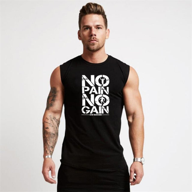 Men’s No Pain No Gain Muscle Tank Top