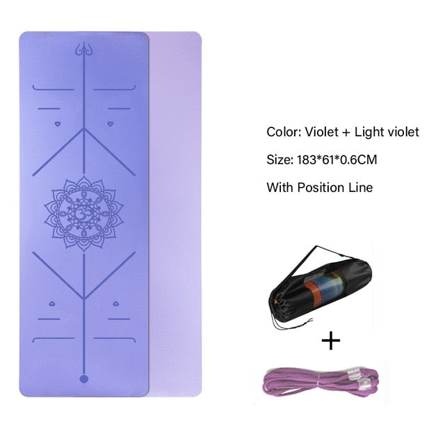 TPE Yoga Double Layer Non-Slip Yoga Mat